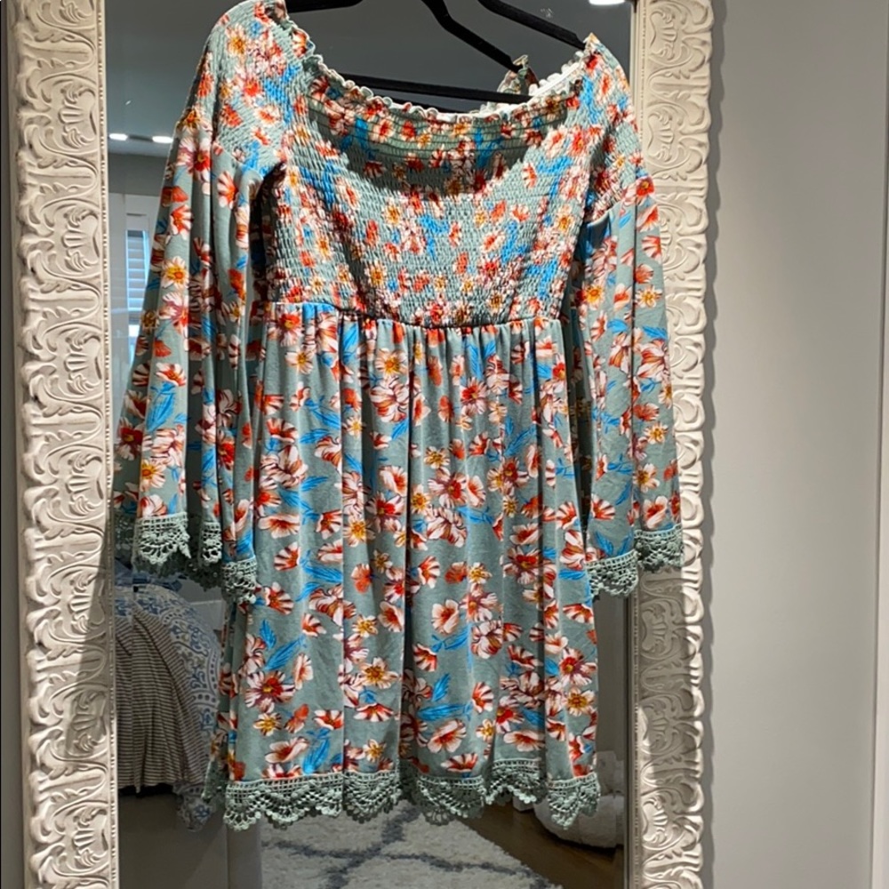 Xhilaration long sleeve off shoulder dress